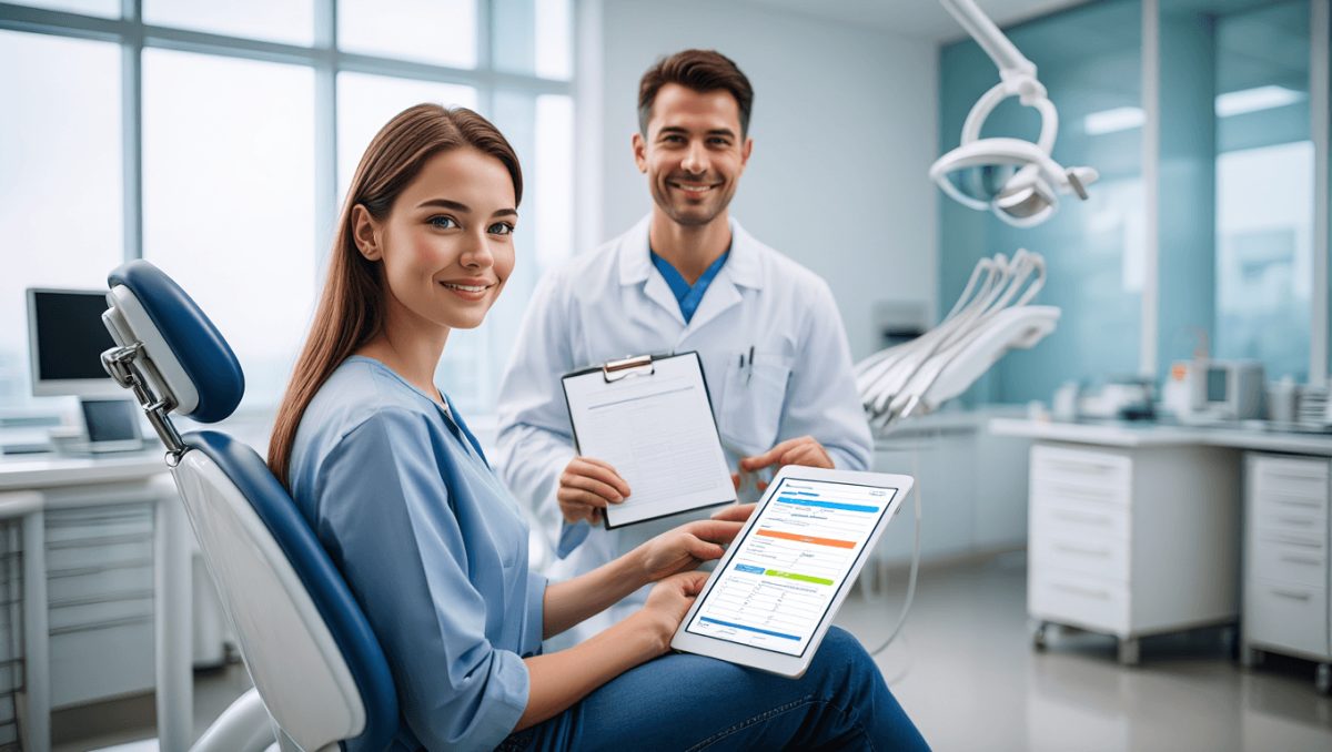output:  Moderner Krankenhausflur mit Empfang und Pflanzen.