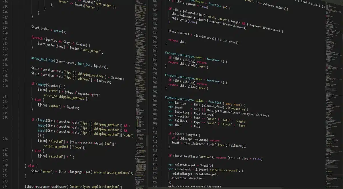 Bildschirm mit CMS-Template-Code für automatische Inhaltsverzeichnis-Generierung